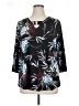 Avenue Black 3/4 Sleeve Blouse Size 14 - 16 Plus - photo 1