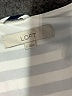 Ann Taylor LOFT 100% Polyester Stripes White Black Casual Dress Size L - photo 7