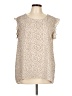Everleigh 100% Polyester Tan Sleeveless Blouse Size L - photo 1