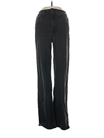 Madewell The Perfect Vintage Wide-Leg Jean in Black Rinse Wash (view 1)