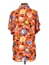 CAbi 100% Polyester Orange Short Sleeve Blouse Size S - photo 2