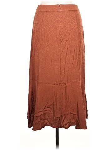 Madewell Flounce-Hem Midi Skirt in Cheetah Jacquard (view 2)