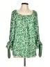 Max Studio 100% Polyester Green 3/4 Sleeve Blouse Size L - photo 1