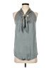 Banana Republic 100% Polyester Gray Sleeveless Blouse Size S - photo 1