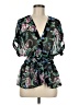 Express Black Short Sleeve Blouse Size M - photo 1