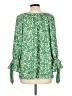 Max Studio 100% Polyester Green 3/4 Sleeve Blouse Size L - photo 2