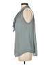 Banana Republic 100% Polyester Gray Sleeveless Blouse Size S - photo 5