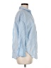 Zara Blue 3/4 Sleeve Button-Down Shirt Size M - photo 4