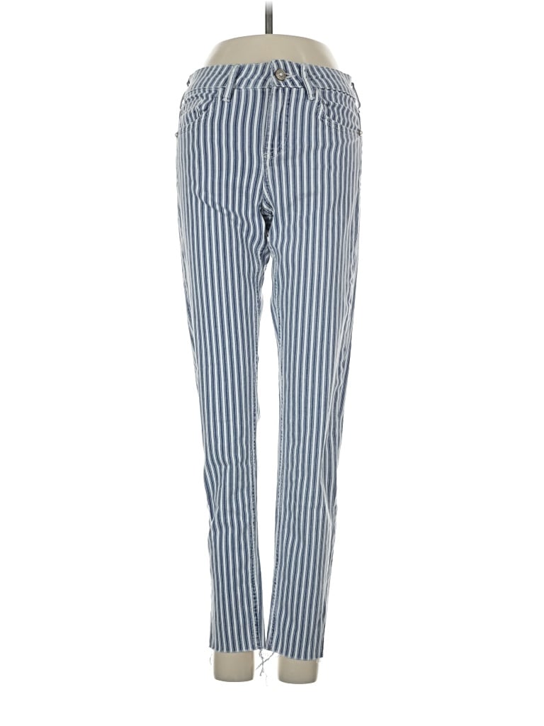 Pre-owned Zara Basic Casual Pants In Blue