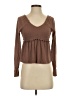 No Comment Brown Long Sleeve Top Size S - photo 1
