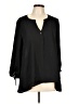 Everleigh 100% Polyester Black 3/4 Sleeve Blouse Size L - photo 1