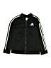 Adidas 100% Polyester Black Track Jacket Size 14 - photo 1