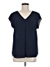 DR2 100% Polyester Blue Short Sleeve Blouse Size M - photo 1