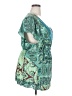 One World 100% Rayon Teal Short Sleeve Blouse Size 2X - photo 4