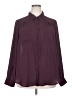 Torrid 100% Polyester Solid Burgundy Long Sleeve Blouse Size 2X Plus (2) - photo 1