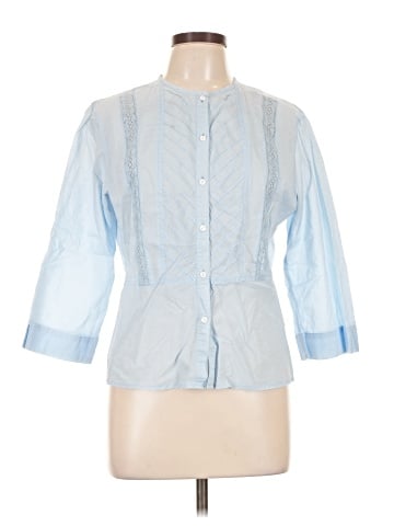 Liz Claiborne 3/4 Sleeve Button-Down Shirt (view 1)