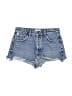 Zara Hearts Blue Denim Shorts Size 4 - photo 1