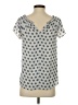Ann Taylor LOFT Outlet 100% Polyester Blue Short Sleeve Blouse Size S (petite) - photo 2