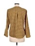 NY Collection Polka Dots Gold 3/4 Sleeve Blouse Size M - photo 2