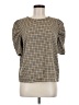 14th & Union Houndstooth Brown Short Sleeve Blouse Size M - photo 1