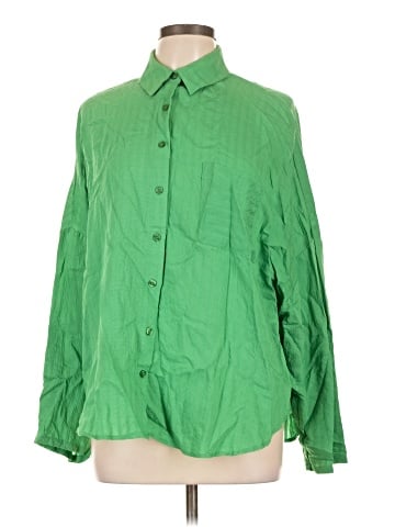 Fred David 3/4 Sleeve Button-Down Shirt (view 1)