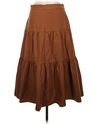 Madewell Poplin Tiered Midi Skirt (view 2)