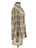Free People Plaid Tan Long Sleeve Button-Down Shirt Size S - photo 4