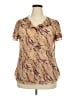 Lane Bryant Paisley Brown Short Sleeve Blouse Size 18 - 20 Plus - photo 1