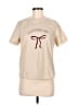 DAZY 100% Polyester Ivory Short Sleeve Top Size M - photo 1
