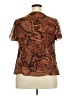 DressBarn 100% Polyester Brown Short Sleeve Blouse Size 18 - photo 2