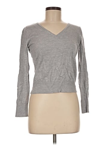 Madewell Merino Wool-Silk Blend V-Neck Sweater (view 1)