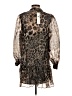 Aqua 100% Polyester Animal Print Brown Cocktail Dress Size XS - photo 2