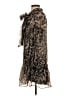 Aqua 100% Polyester Animal Print Brown Cocktail Dress Size XS - photo 5