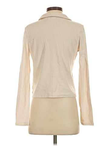 Madewell Brushed Rib Polo Crop Cardigan (view 2)