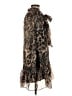 Aqua 100% Polyester Animal Print Brown Cocktail Dress Size XS - photo 4