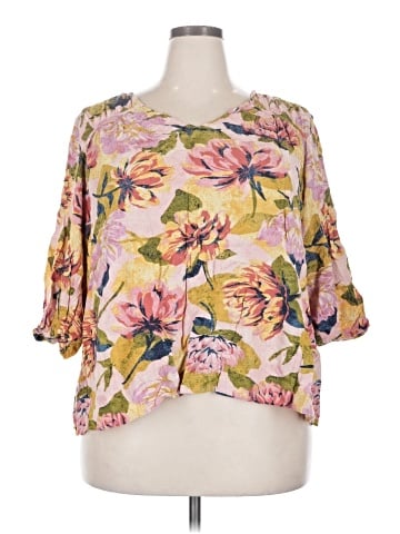 Terra & Sky 3/4 Sleeve Blouse (view 1)