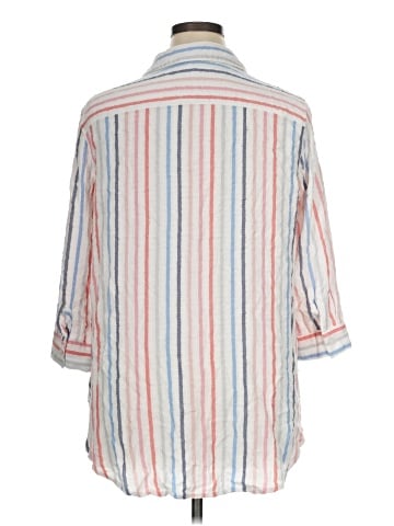 Cato 3/4 Sleeve Button-Down Shirt (view 2)