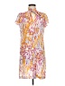 Robert Graham Print Orange Casual Dress Size M - photo 1