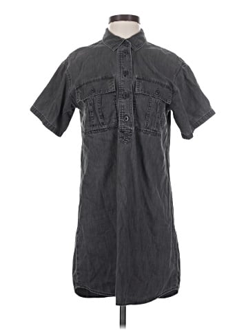 Madewell Denim Popover Shirtdress in Lunar Wash (view 1)