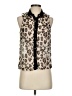 Charlotte Russe 100% Polyester Animal Print Tan Sleeveless Blouse Size S - photo 1