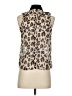 Charlotte Russe 100% Polyester Animal Print Tan Sleeveless Blouse Size S - photo 2