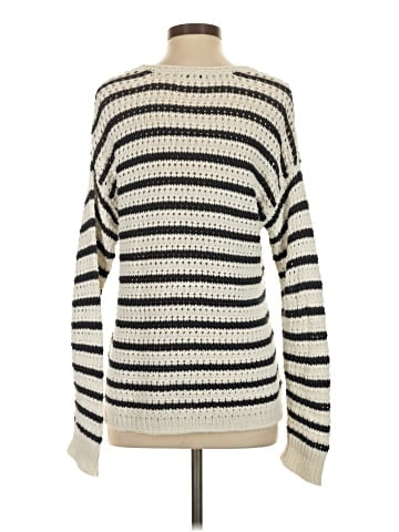 Madewell Striped Open-Stitch Austen Pullover Sweater (view 2)