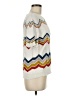 Crescent Chevron-herringbone Ivory Pullover Sweater Size M - photo 4