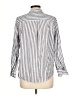 Madewell Stripes Silver 3/4 Sleeve Button-Down Shirt Size L - photo 2