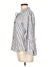 Madewell Stripes Silver 3/4 Sleeve Button-Down Shirt Size L - photo 5