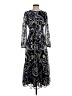 Ann Taylor LOFT 100% Polyester Paisley Blue Casual Dress Size 0 - photo 1