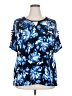 Avenue Blue Short Sleeve Blouse Size 18 Plus - photo 1