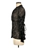 Express 100% Silk Black Long Sleeve Silk Top Size M - photo 5