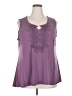 Roz & Ali 100% Polyester Purple Sleeveless Blouse Size 2X - photo 1