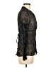 Express 100% Silk Black Long Sleeve Silk Top Size M - photo 4